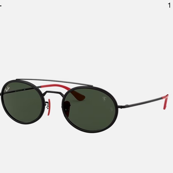 Ray-Ban Kids Black Red RB3847M Scuderia Ferrari Collaboration Sunglasses - Picture 1 of 7